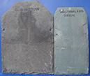 Burlington grey slate, and Westmorland green slate.